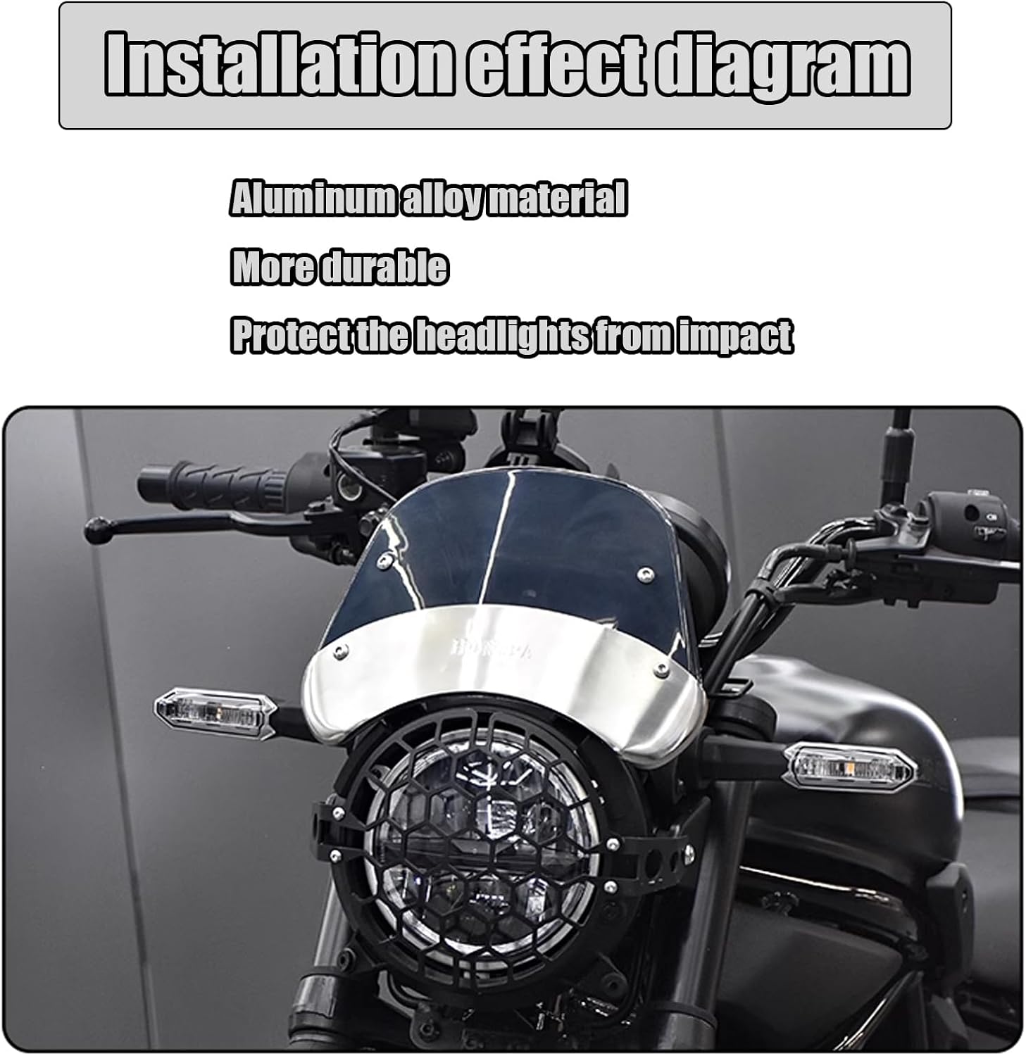 FOR エリミネーター500 Eliminator 500 2024 ヘッドライト グリル ガード カバー 保護 プロテクター ヘッ