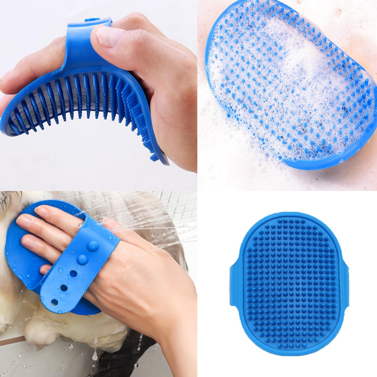 10PCS Cat & Dog Grooming Kit, Self-Cleaning Brush Removes Loose Hair, Pet Bath Brush, Massage Glove, Nail Clipper, Flea Comb - image 6