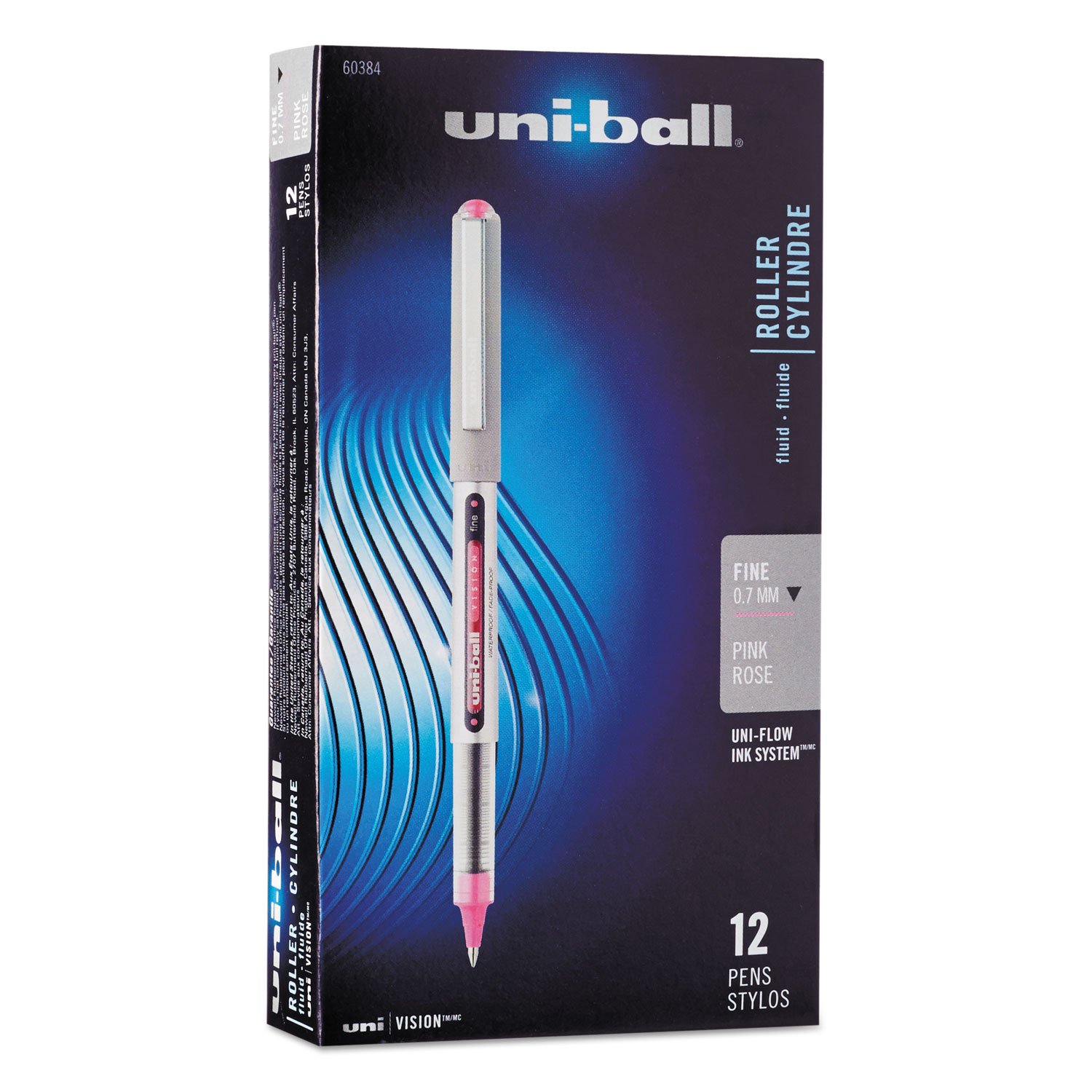 UNI-BALL – Roller Pen, Nonrefillable, 0.7 mm, passion Pink Ink, Sold as 1 each, san60384