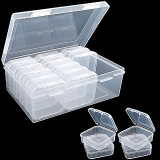 12 Pieces Bead Organizer, Bead Storage Containers, Small Clear Plastic Bead Organizers and Storage with Lids Diamond Painting Storage Cases for Small Items Jewelry Beads Diamonds Diy Craft Accessory