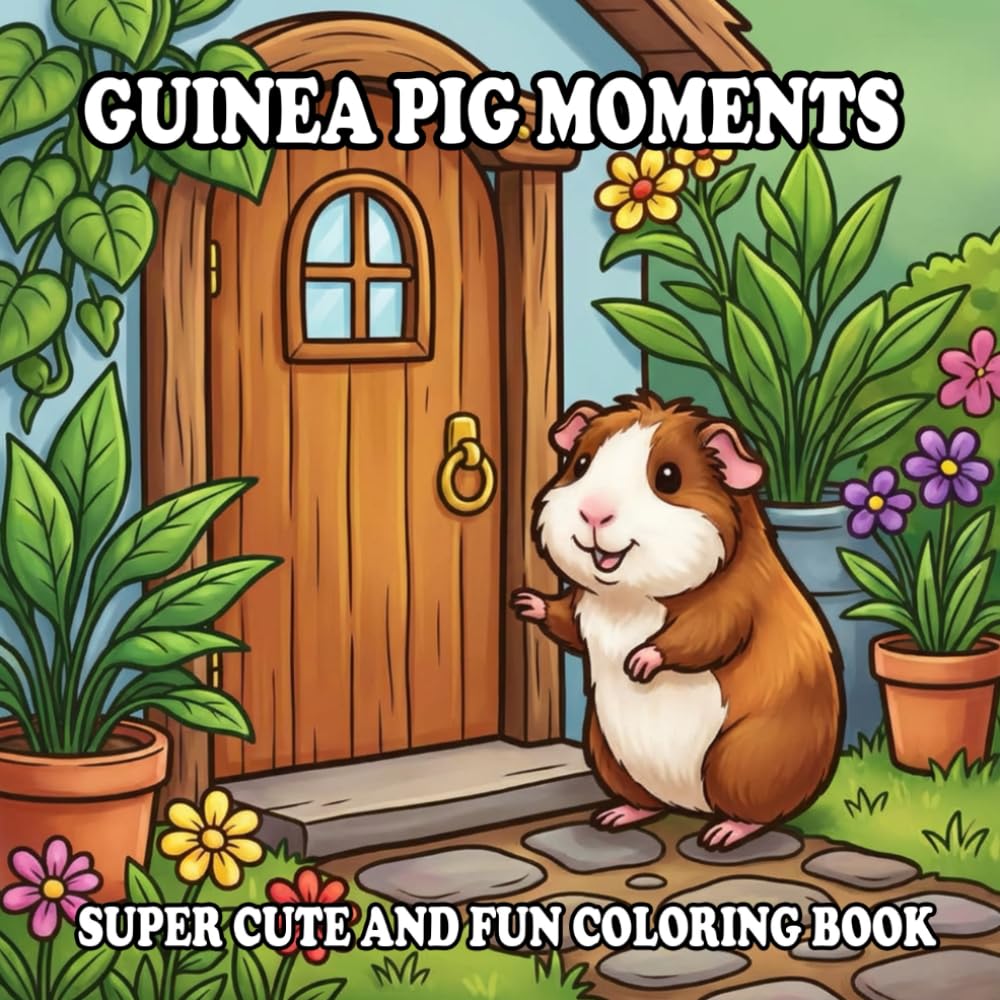 Guinea Pig Coloring Book: Cute & Cozy Guinea Pigs for Relaxation and Fun