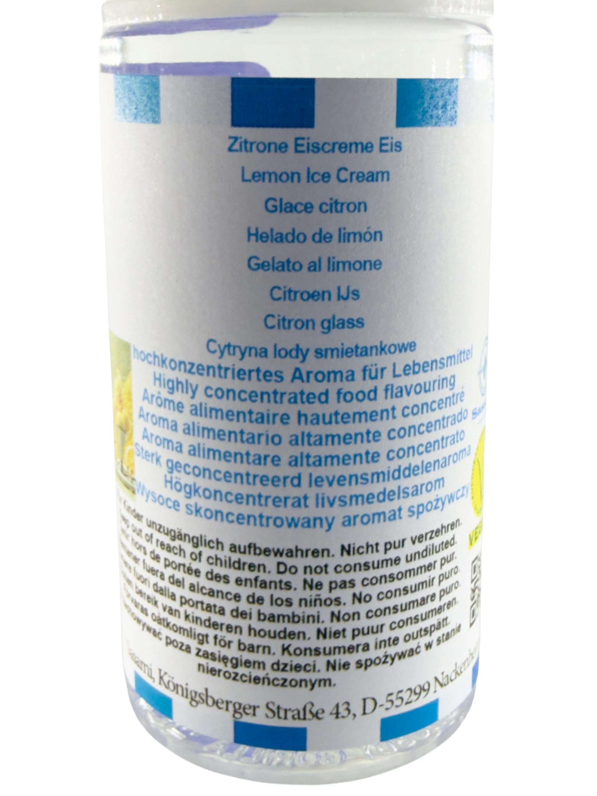 Zitrone Eiscreme Eis Aroma Konzentrat - Vegan - Sasami - 100ml