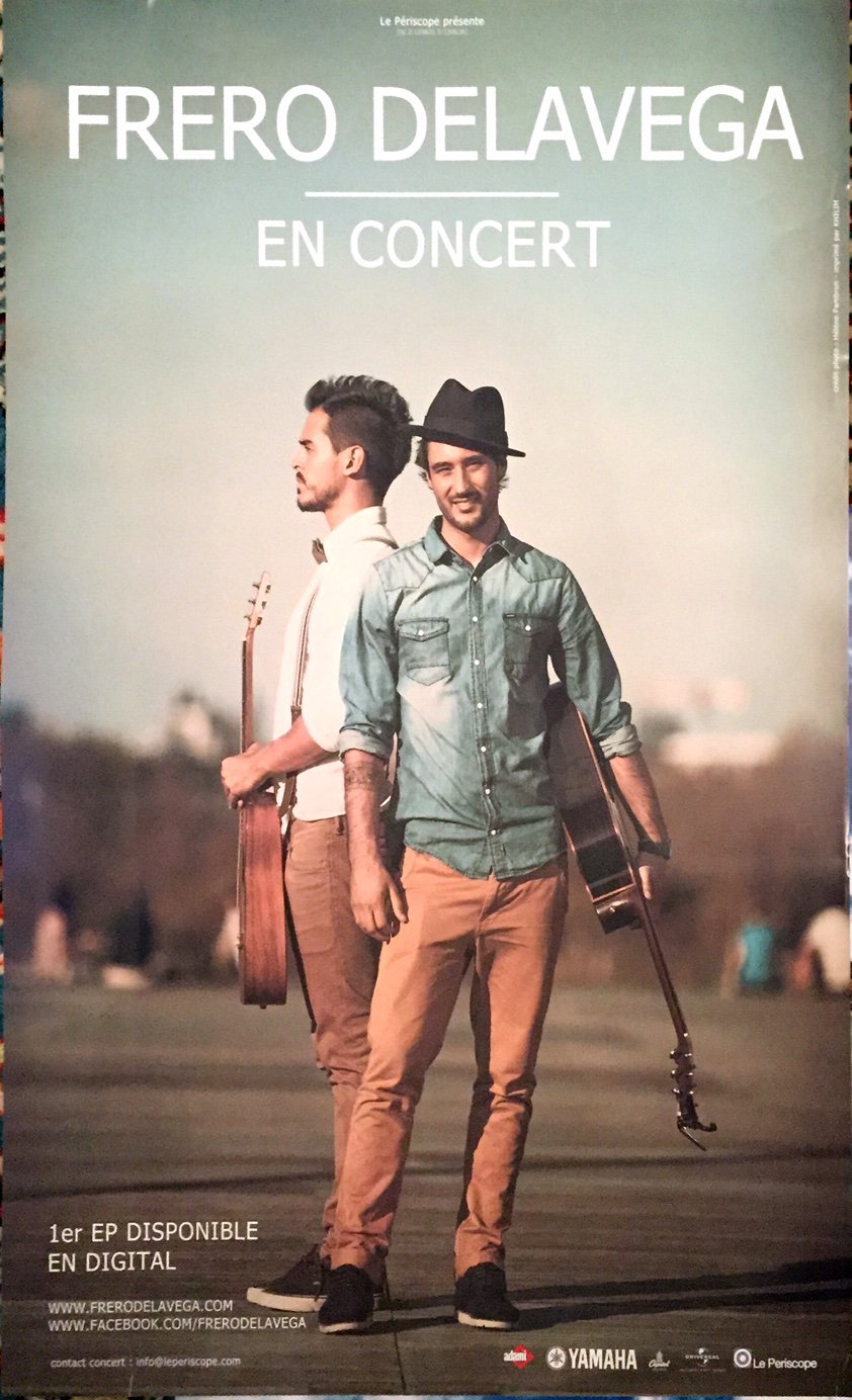 Affiche Frero Delavega 40X60 Cm - Poster Musical Idéal pour Décorer un Salon ou une Chambre
