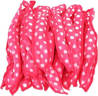 Rolos De Cabelo Sluffs, Cachos Sem Calor, Modelador De Cabelo Sem Calor De 20 Peças, Dobrável Macio, Esponja Faça Você Mesmo, Rolos De Estilo De Cabelo Para Dormir Rosa Vermelha