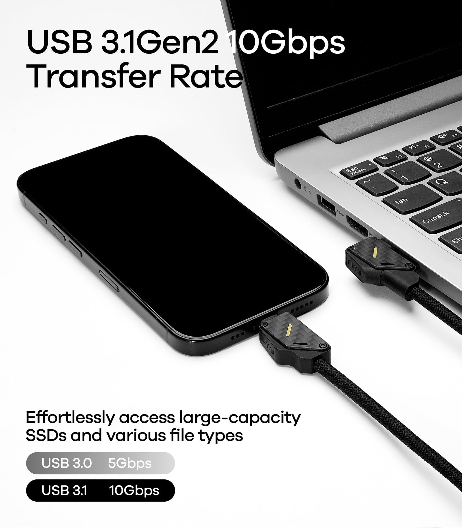 Amazon.com: Aulumu M07 240W USB-C to USB-C Carbon Fiber Cable