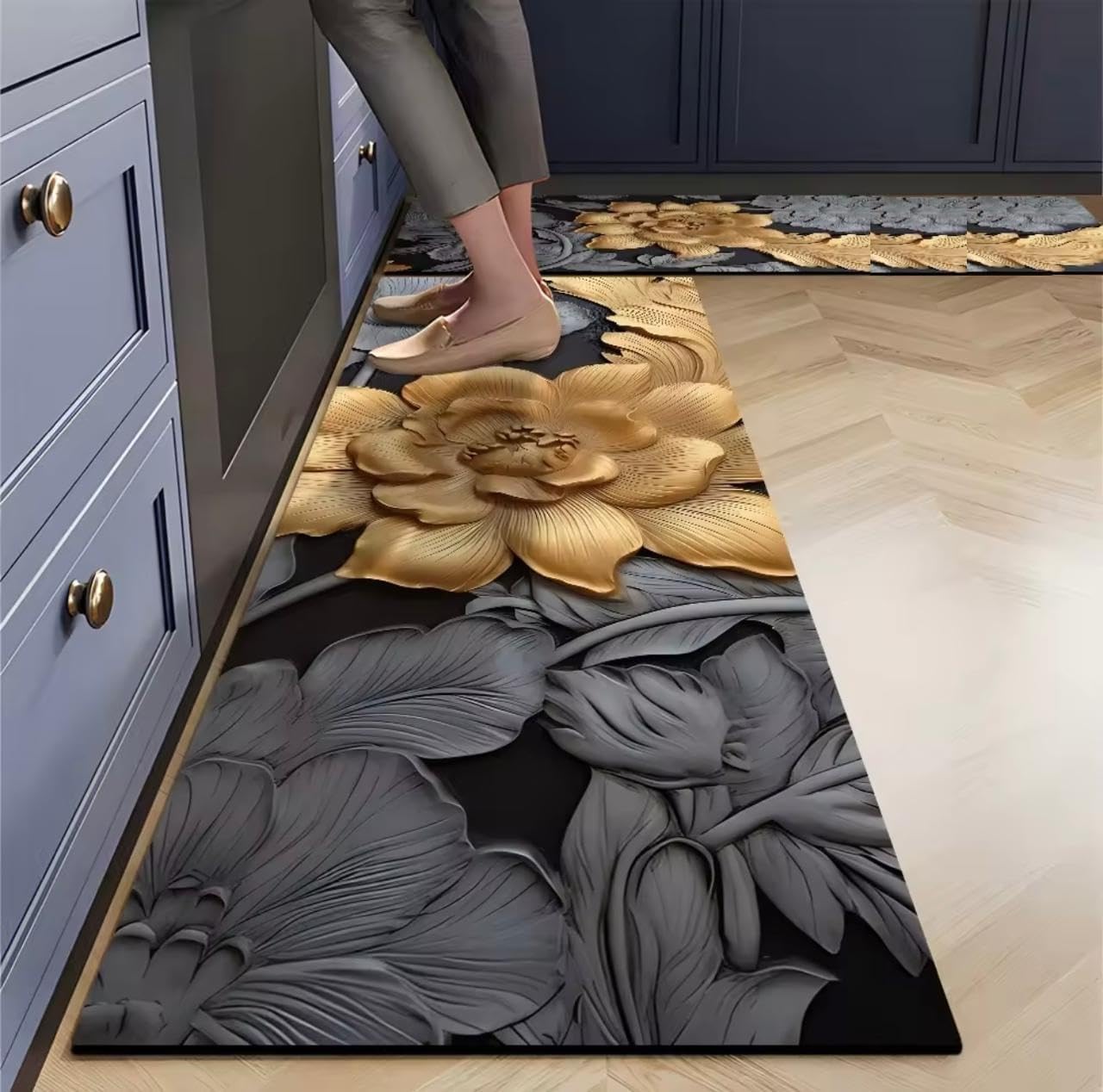 Waterproof Kitchen Rugs - Anti-Slip Memory Foam Mats -2