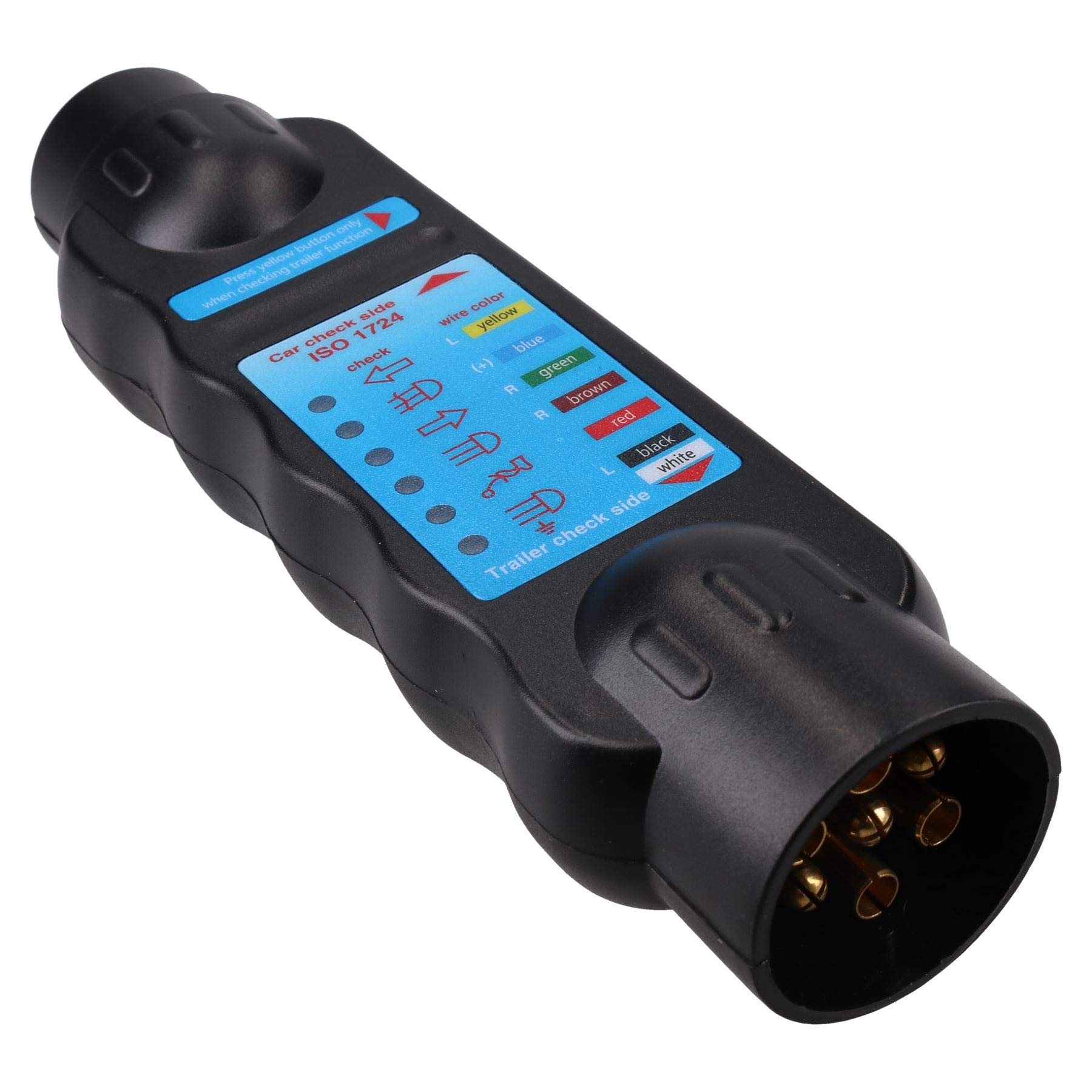 AB Tools Trailer Caravan Tow Bar Socket & Plug Tester Wiring Circuit Plug Checker 7 Pin