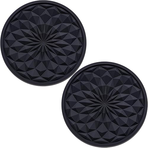 Miniatura 1 de Paquete de 2 portavasos de silicona para automóvil, tapete antideslizante de 2.75 pulgadas, ajuste universal para la mayoría de los vehículos,