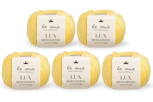 5 Ball (Pack) La Mia Lux Mercerized Cotton Yarn: The Epitome of...