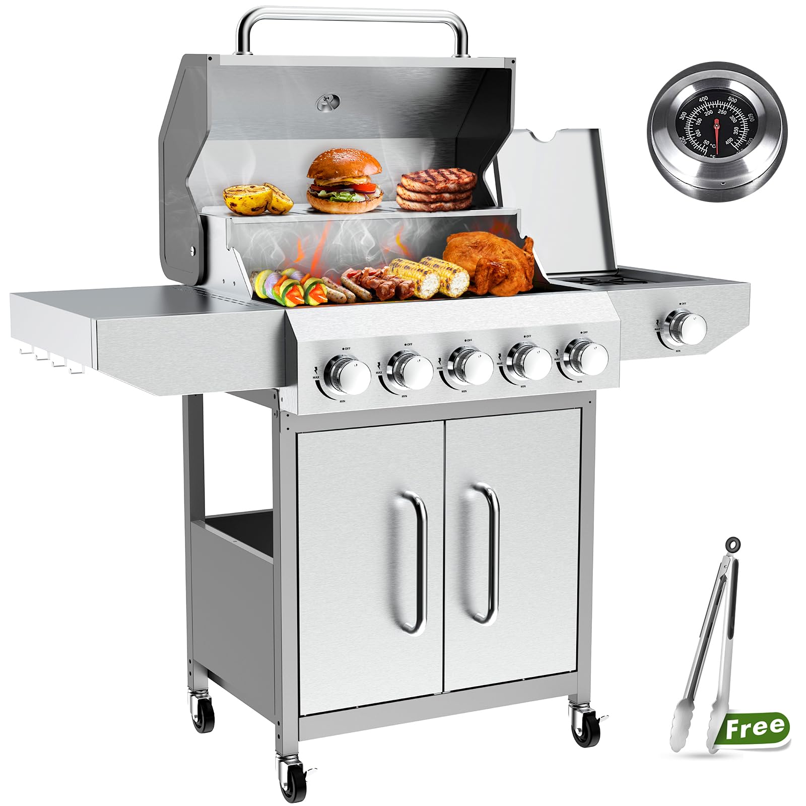 BESTFIRE 68,000 BTU 5+1 Burner Propane Grill