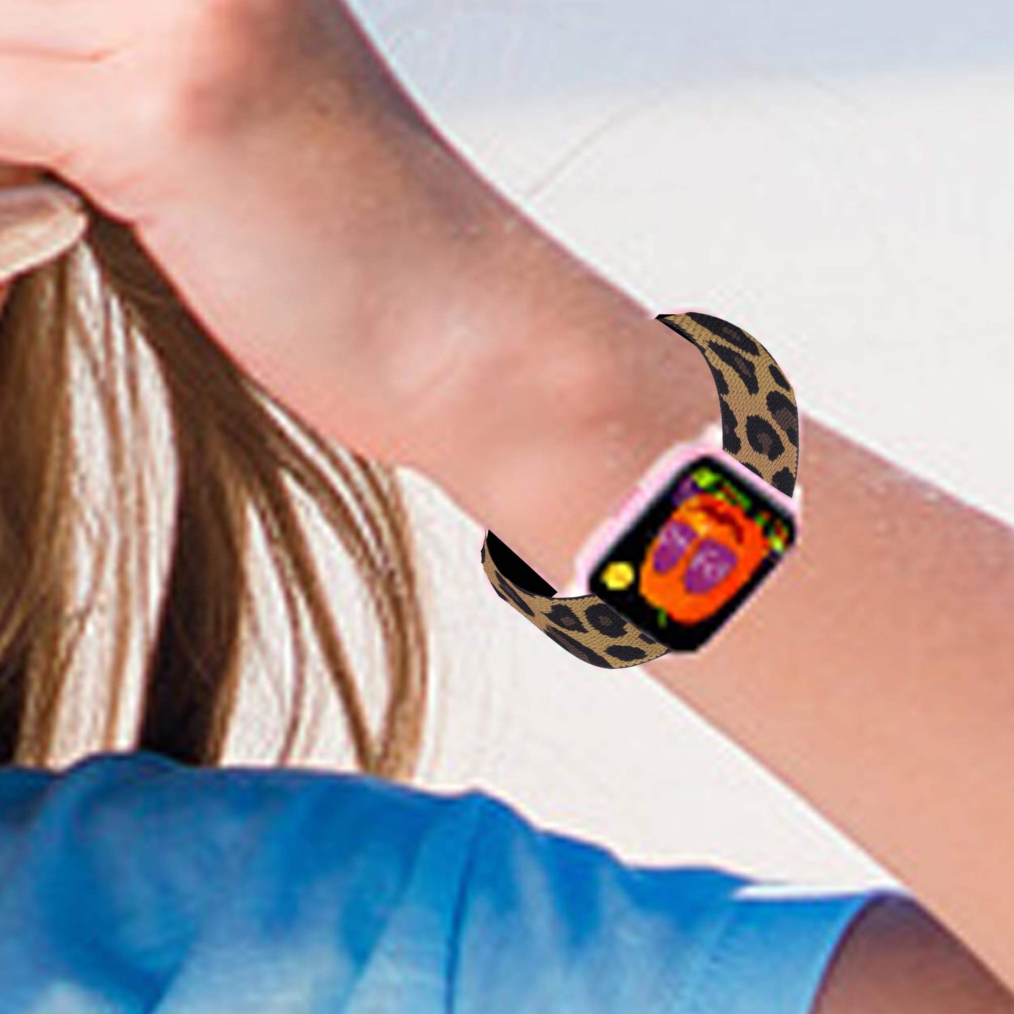 Lamshaw Cinturón elástico de nylon ajustable de 20mm para reloj inteligente-Repuesto compatible para ANIO 6 Kinder Smartwatch