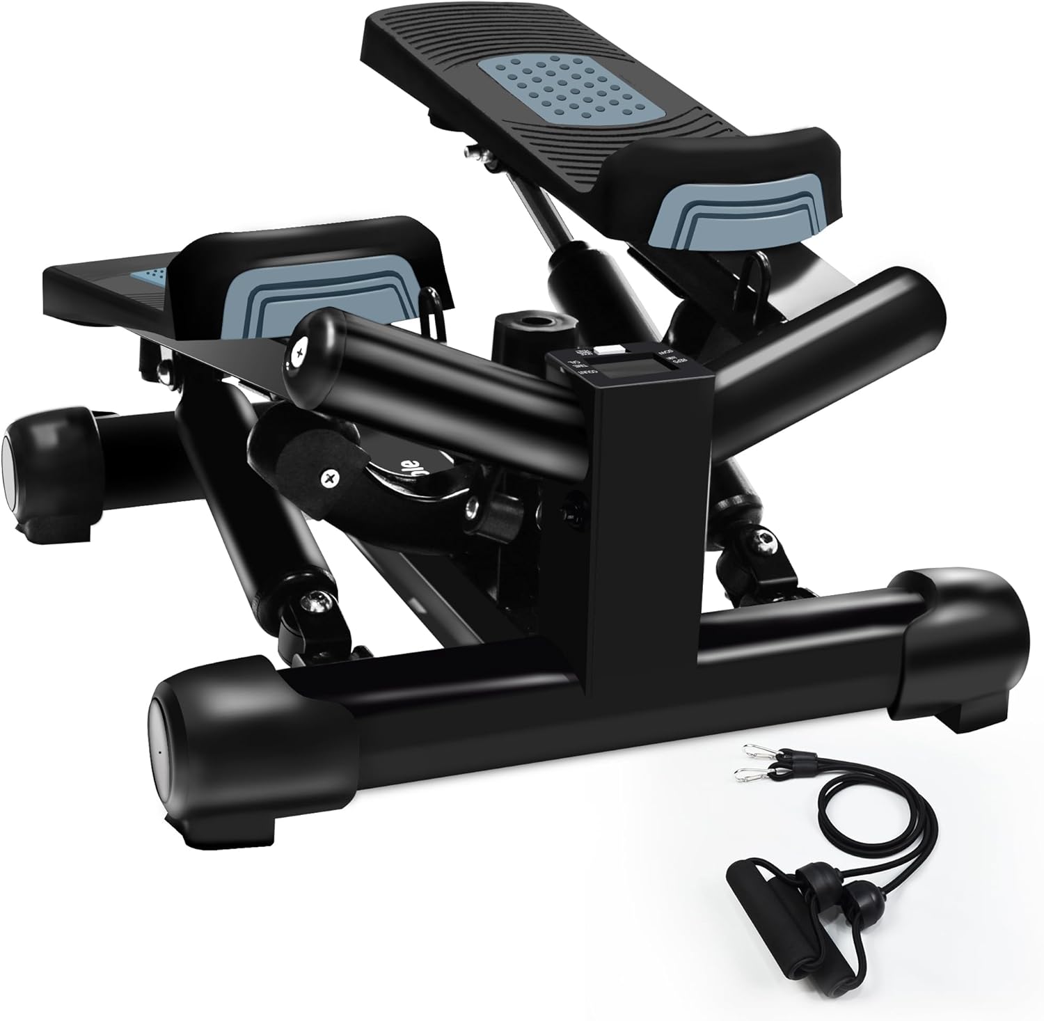 Exercise Stepper with Resistance Bands & Digital Monitor Stair Exercise,Twist Mini Steppers with Max 330LBS Loading Bearing Portable Home Exercise Equipment