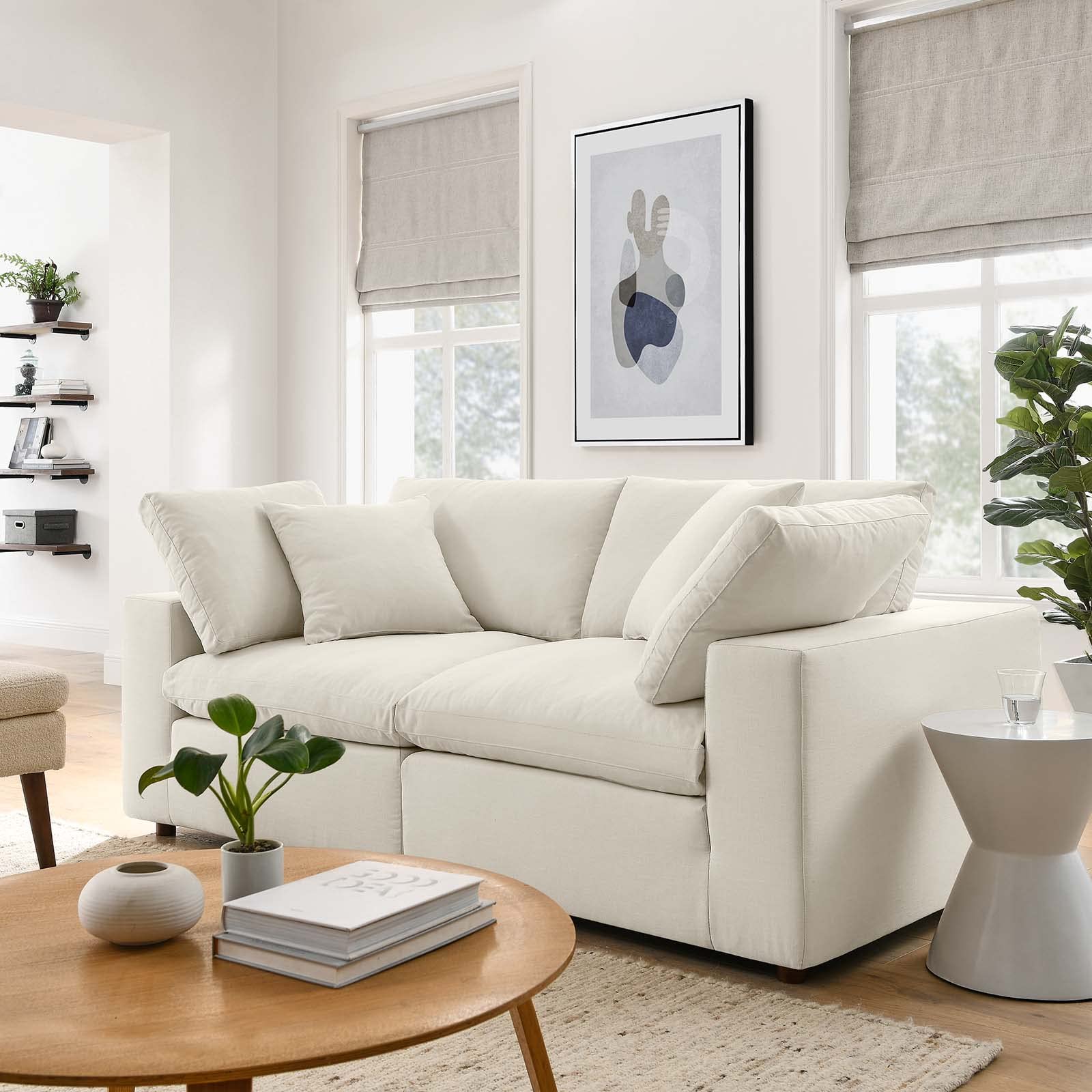 Modway Commix Down-Filled Overstuffed Upholstered Loveseat
