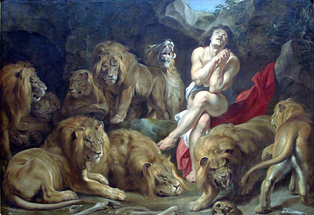 Daniel in The Lions' Den Rubens grande affiche pour habiller mur vide