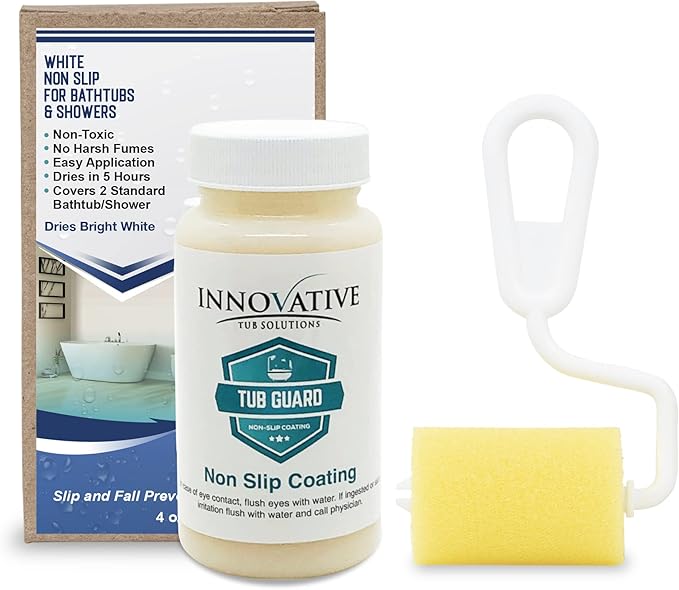 Tub Guard White Bathtub and Shower Grip Textured Non Slip