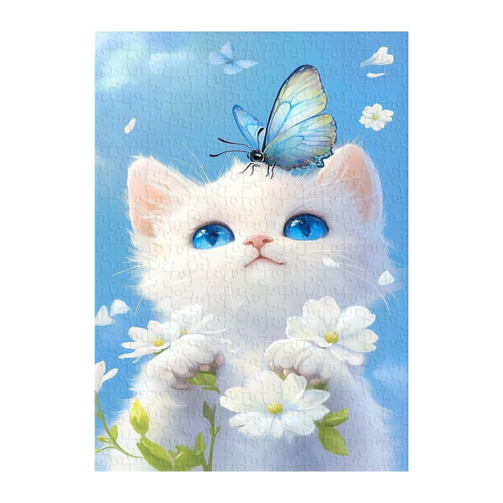 Puzzles 2000 Pièces Adultes Chat Papillon, Jouet Educatif Développe Observation et Logique, Puzzle Adultes 2000 Pièces 100 x 70 cm