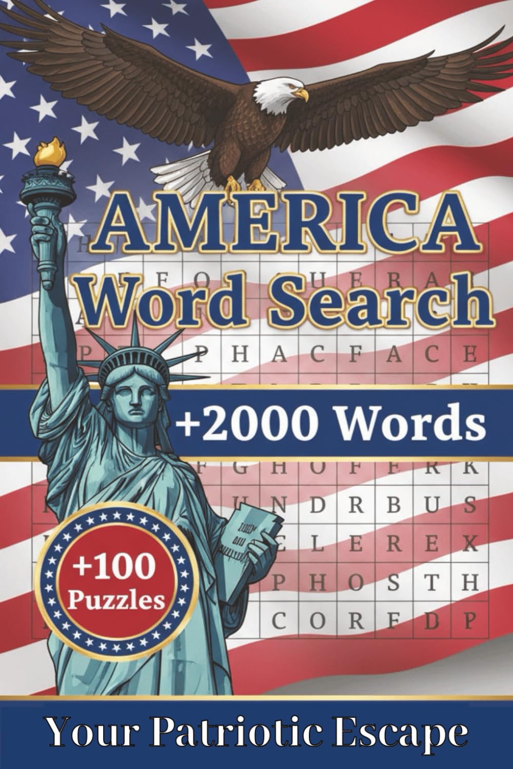 America Word Search Puzzle Book: Word Searches with Easy to Read Print About USA, America, Culture and More | 6x9 inches, 134 pages | 100+ Puzzles, ... Gift for Vacations, Holidays and Free Times