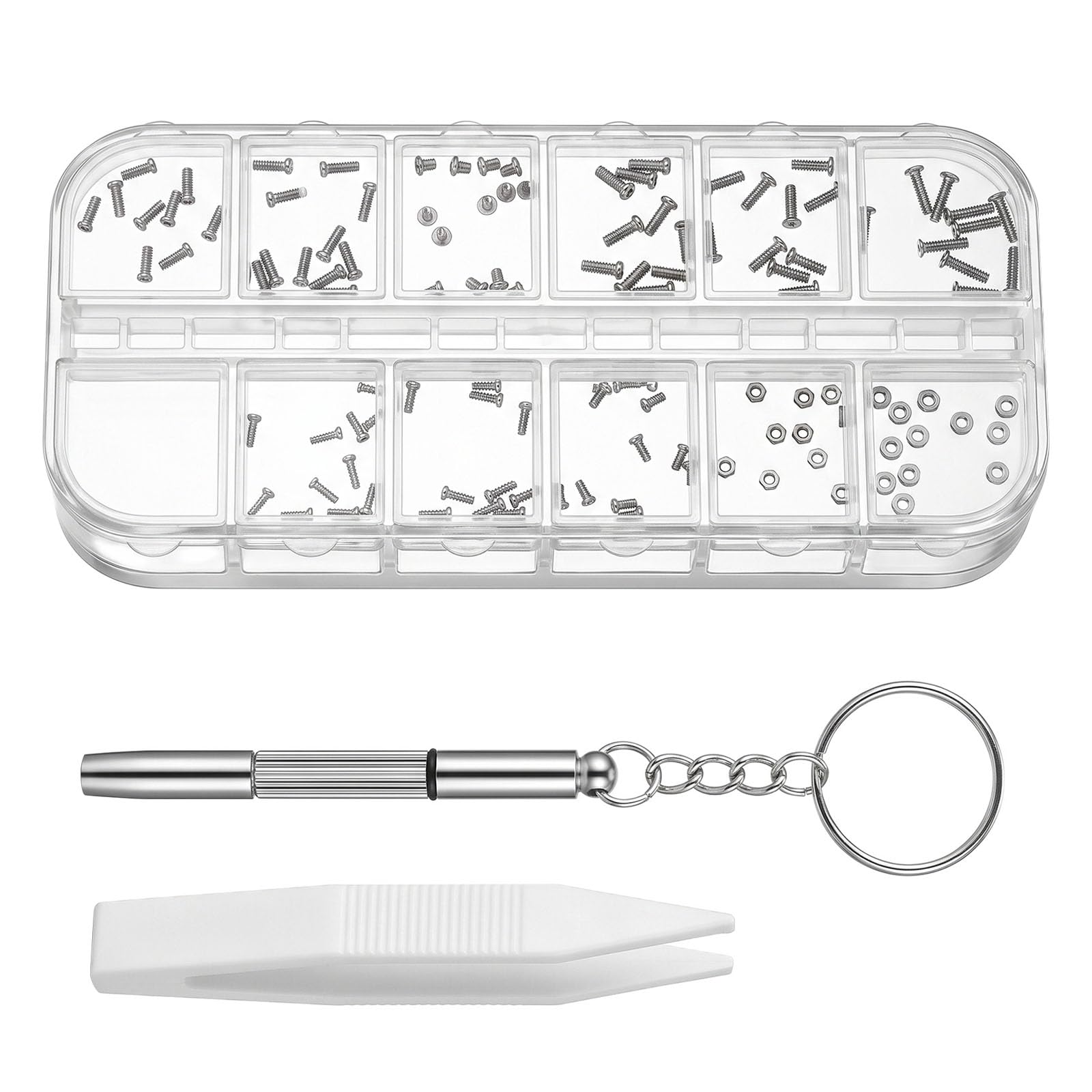 KIPTVO 120Pcs Glasses Repair Kit, Glasses Screws with Screwdriver