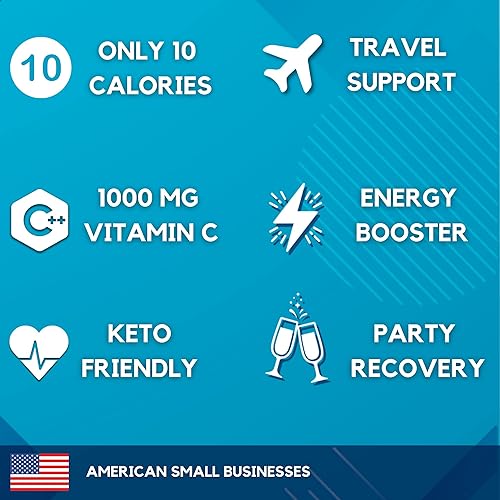 Miniatura 3 de HydroMATE - Paquetes de mezcla de electrolitos en polvo acelerador de hidratación baja en azúcar resaca fiesta recuperación de vitamina C ponche de