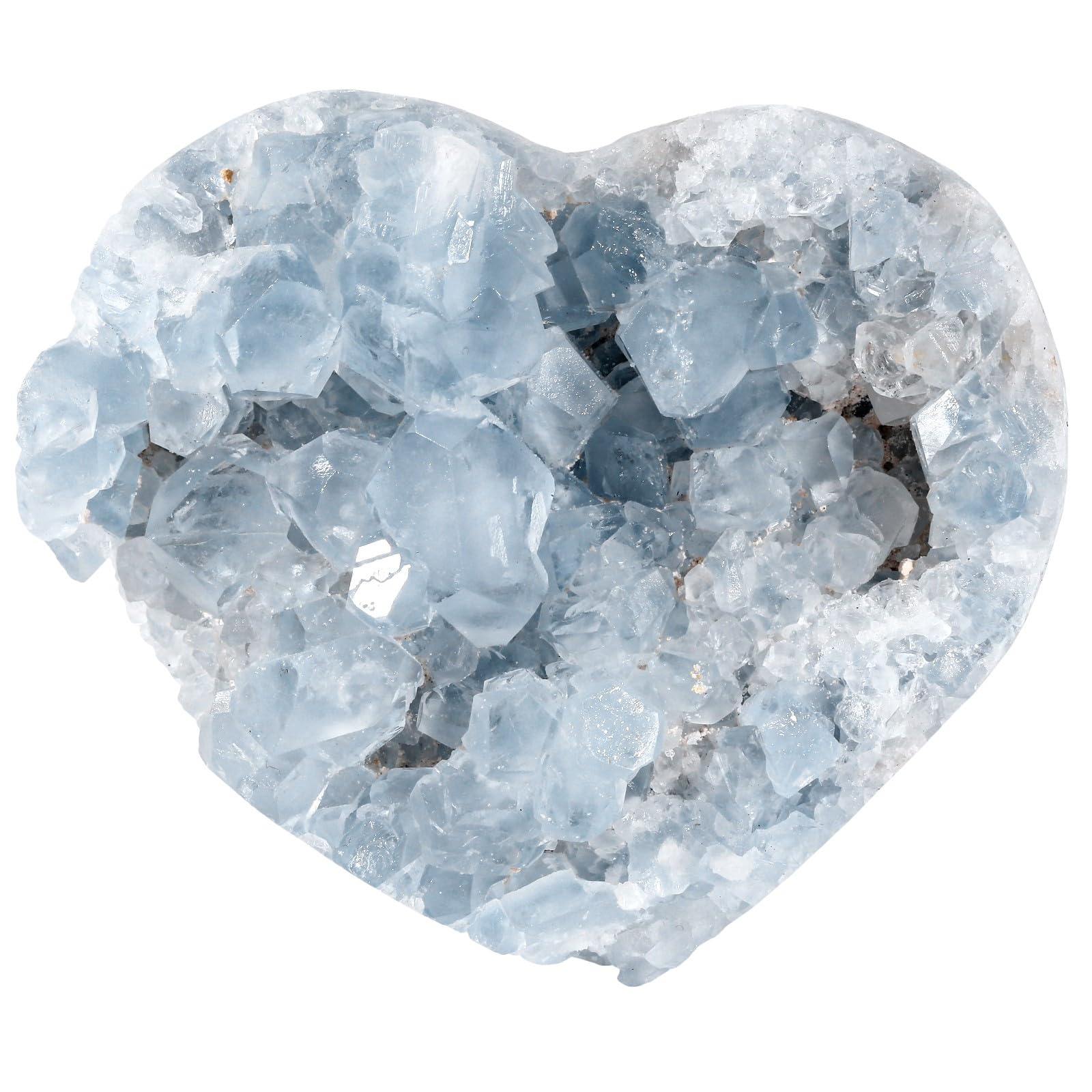 KYEYGWO Natürlicher Blauer Celestite Geode Drusenstück Rohstein, 320-450g