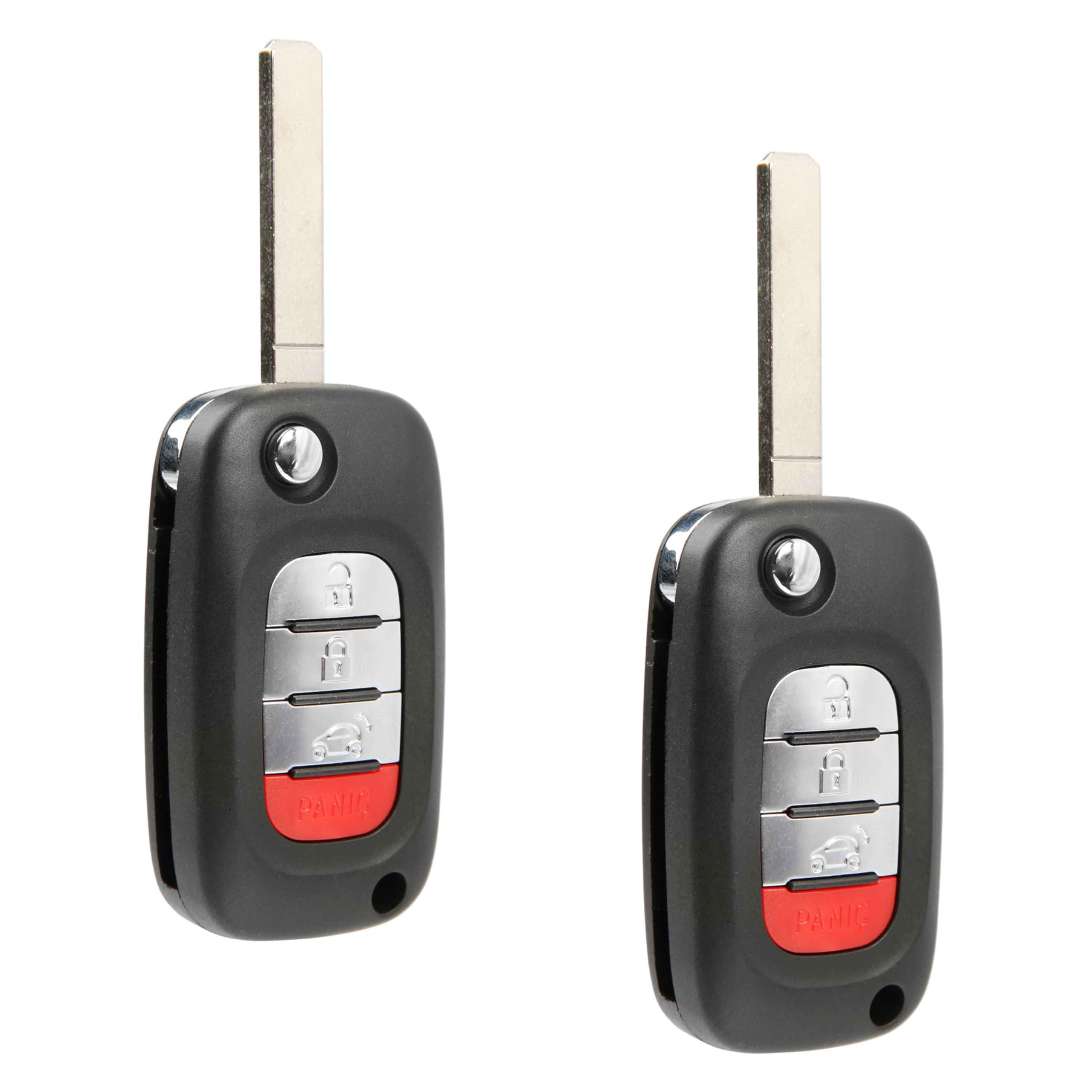 2 telecomandi di ricambio a 4 pulsanti per Smart Fortwo ForFour 2015-2017 (CWTWB1G767, 4A)