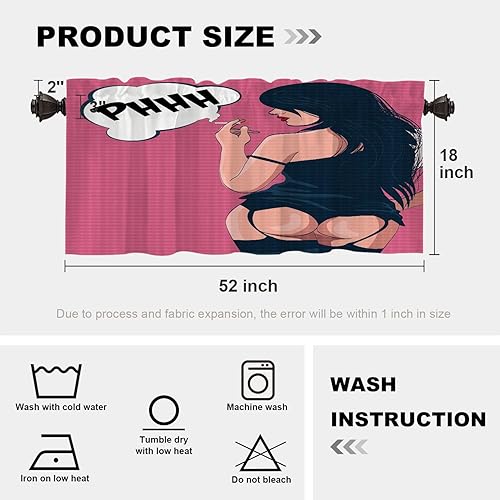 Miniatura 10 de Batmerry Cortinas de teñido anudado Shibori, de tinta abstracta, japonés, moderno, batik, para cocina, cortinas cortas de poliéster multicapa opacas