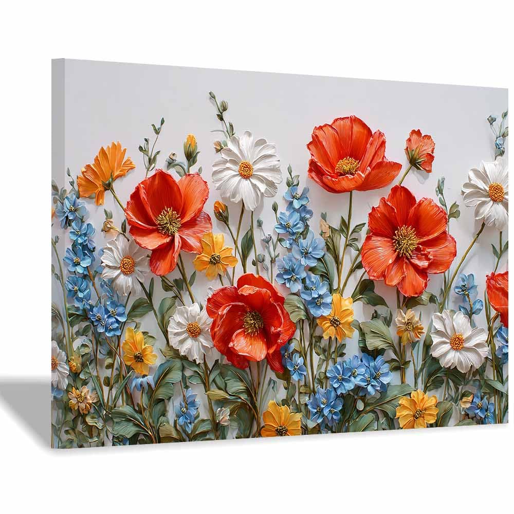 ZAMAEIU Nature Wall Art Dense-branched blooms decorative home accessories, paintings wall art,For living room, bedroom, Apartment Corridor Office etc.(multicolored)-60x90cm Framed
