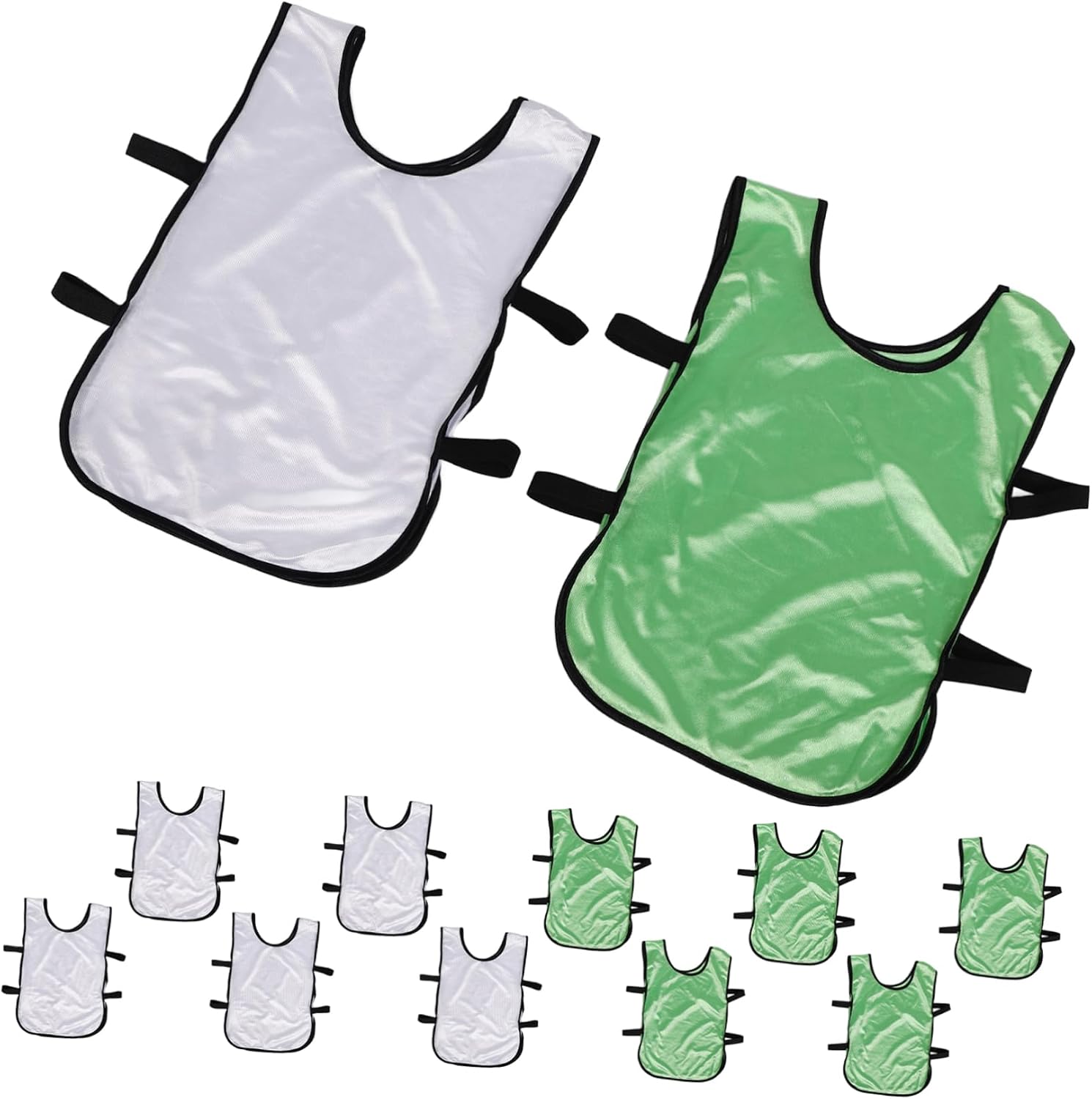 BESPORTBLE 12pcs Soccer Training Vests Breathable Mesh Pinnies for Football Basketball Practice Adult Youth Sports Team Gear Moisture-wicking Stylish Design Comfortable Fit