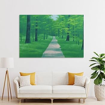 新品】東山魁夷 『若葉の季節』複製画 ポスター高級額付 風景画