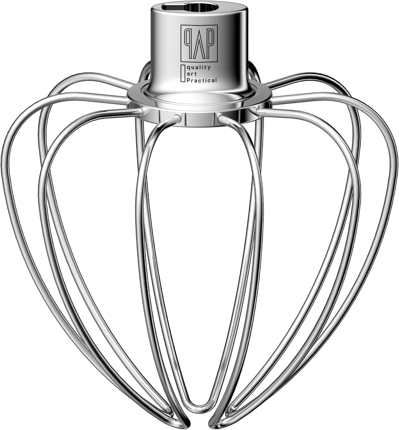 qAp quality art Practical Stainless Steel Wire Whip Attachment for KitchenAid Tilt-Head Stand Mixer, Replaces K45WW, Ideal for Beating Eggs, Heavy Cream, Making Cakes, and Whisking Mayonnaise