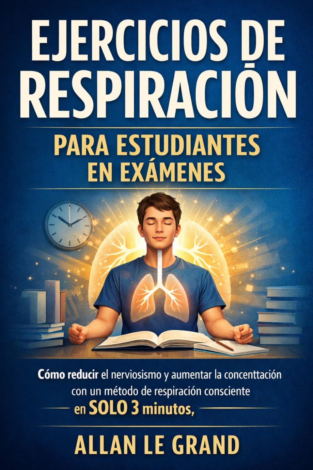 EJERCICIOS DE RESPIRACIÓN PARA ESTUDIANTES EN EXÁMENES: Cómo reducir el nerviosismo y aumentar la concentración con un método de respiración consciente en SOLO 3 minutos, ¡SIN interrumpir tus horas de