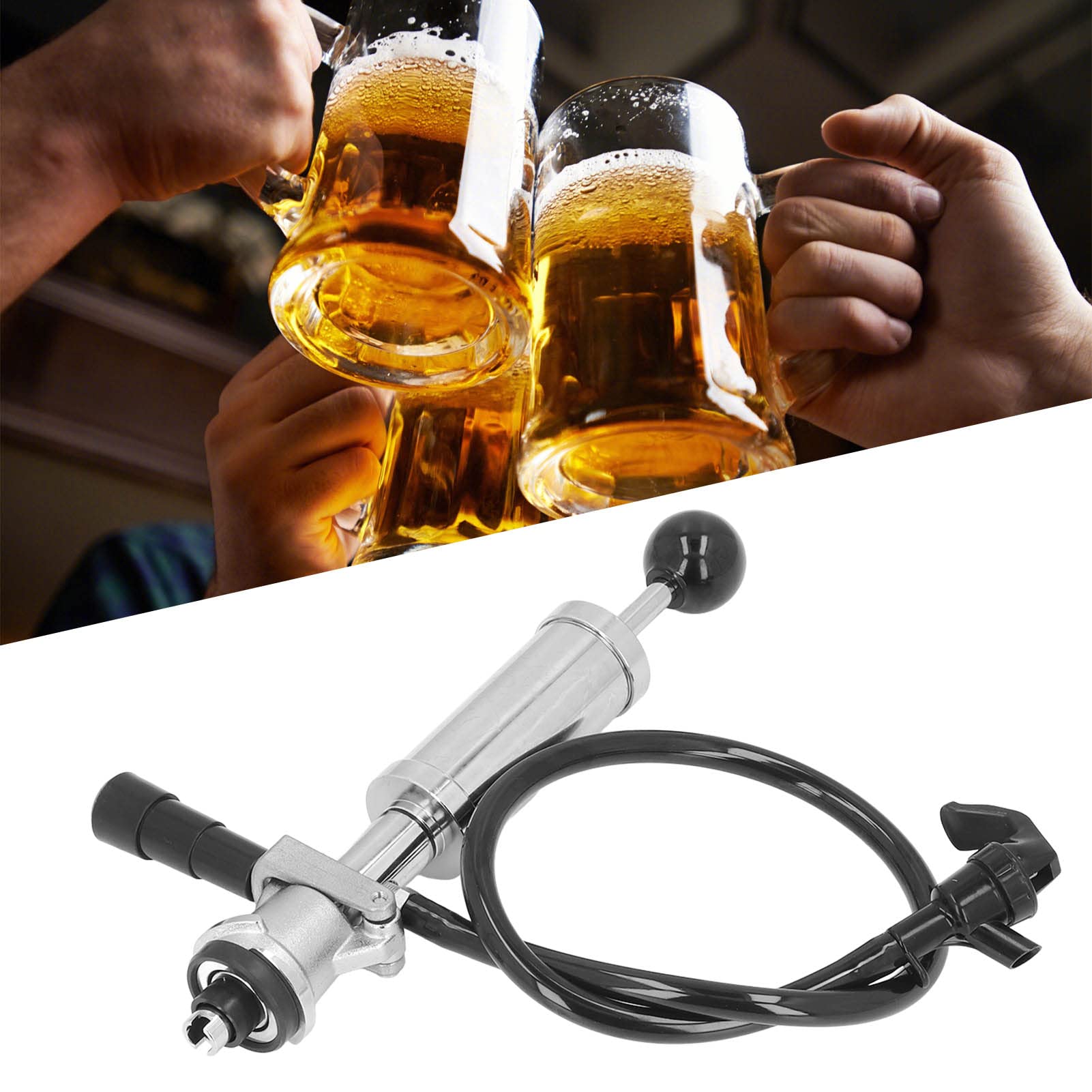 Amazon｜Topyond 4インチ スレッド入りビール樽タップパーティーポンプ 