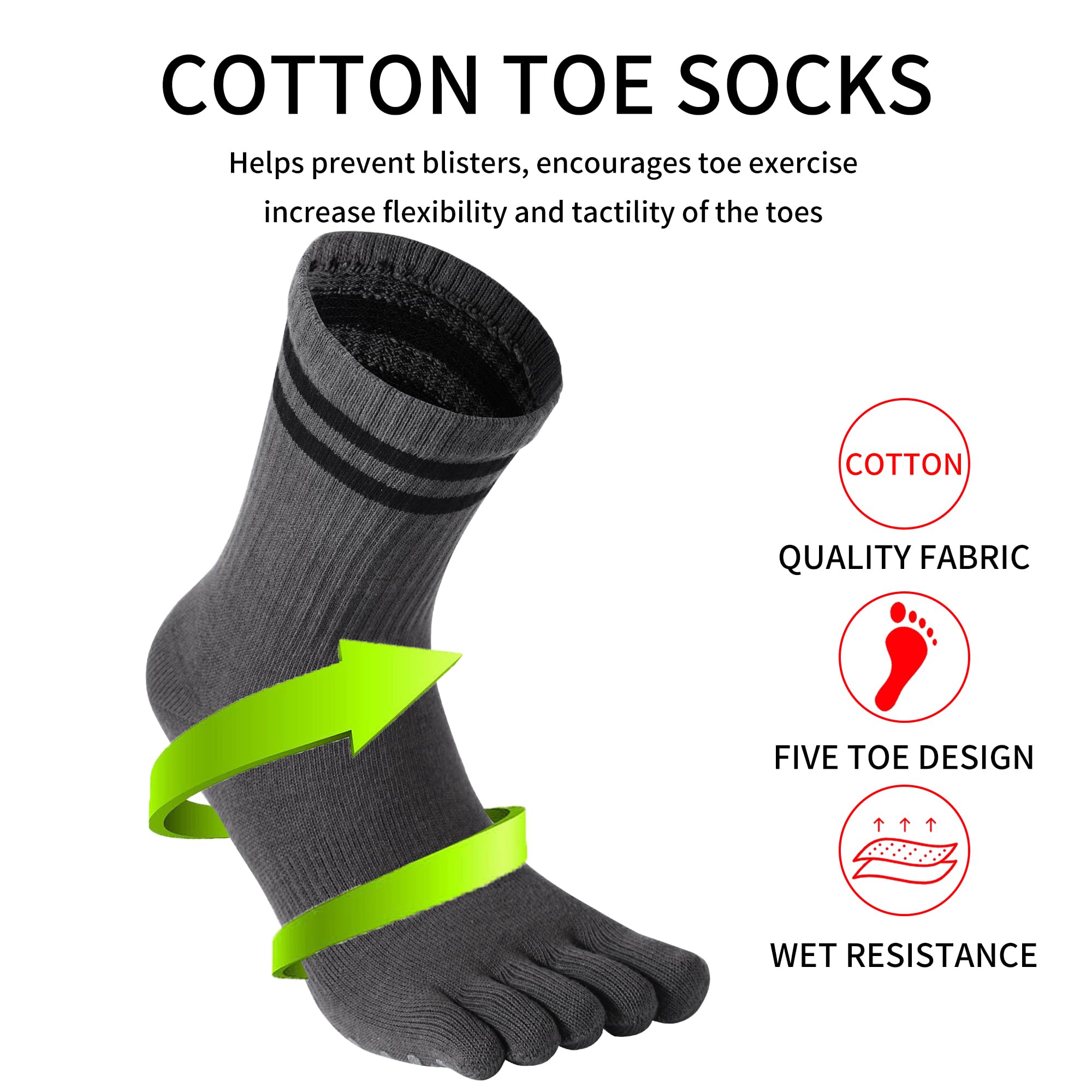 4Pairs Grippy Yoga Socks for Women – Full Toe Cotton Crew Pilates Socks with Non Slip Sticky Grip Bottom,Nice Gifts for Yoga,Barre,Pilates,Dance,Exercises and indoor walking.(Black/Pink/Grey/White)