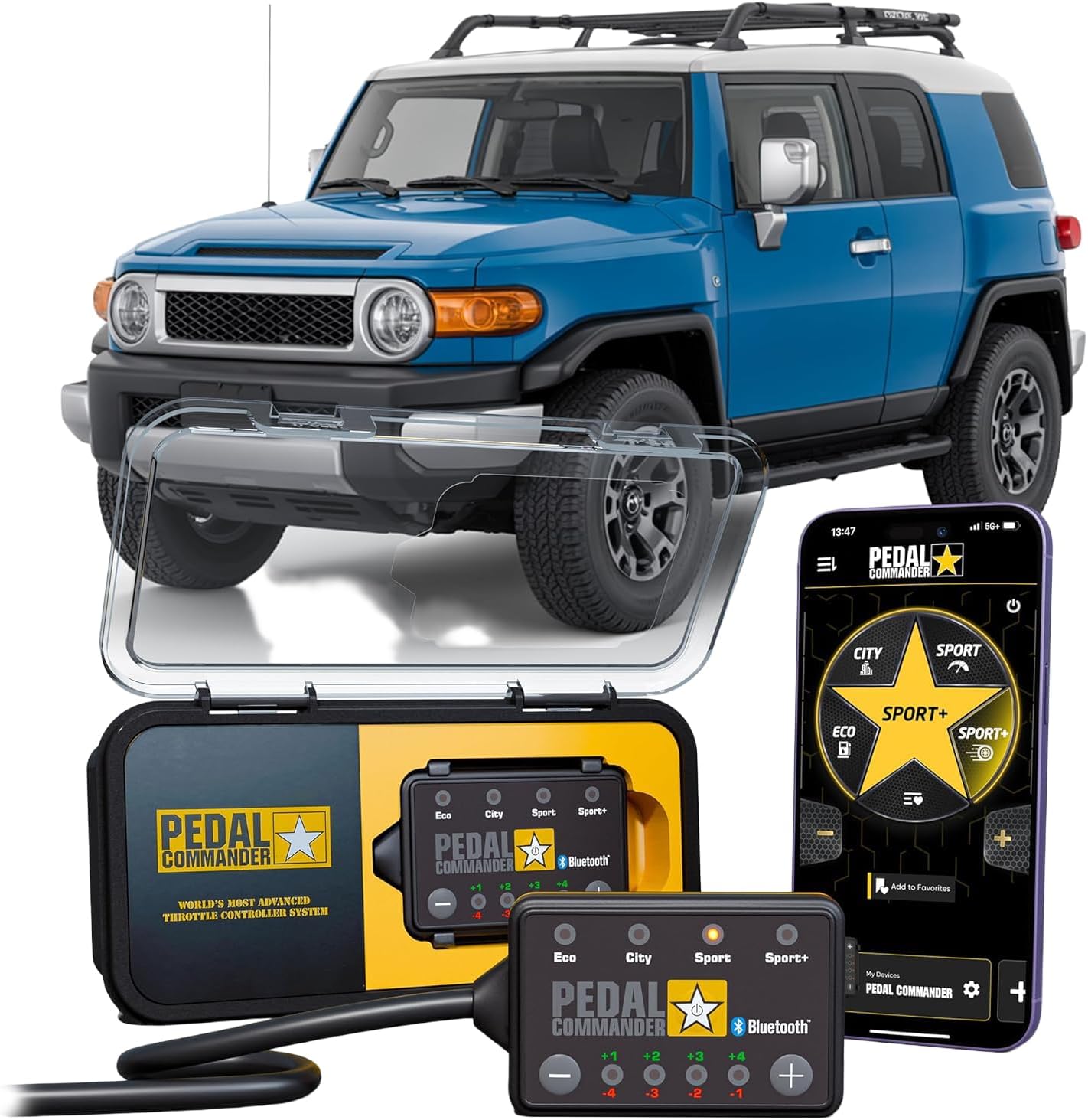 PEDAL COMMANDER for Toyota FJ Cruiser 2007-2014 Throttle Response Controller - Plug-and-Play, 4 Driving Modes, App Control, Throttle Controller Performance Mods, FJ Cruiser TRD Accessories