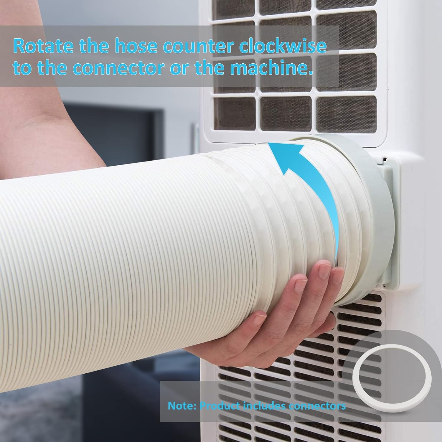 Portable Air Conditioner Hose with Ring, Universal Portable AC Exhaust