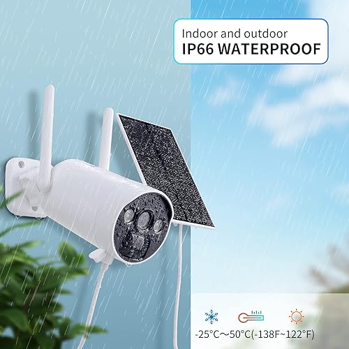 Miniatura 2 de HnKeyjx Sistema de cámara de seguridad inalámbrica, fuente de alimentación solar ininterrumpida, mini NVR de 10 canales 4MP sistema de vigilancia