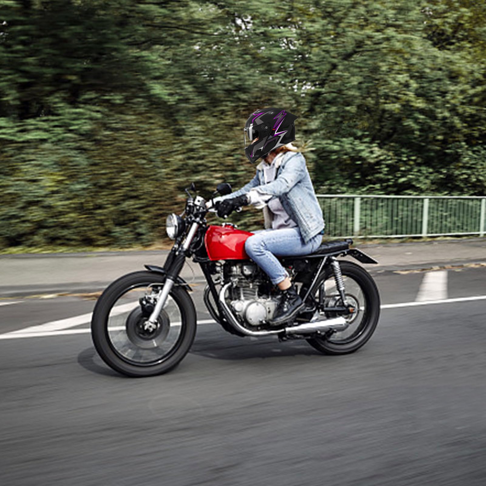 Casco de motocicleta grande, casco de cara completa, casco de doble visera, equipo de protección aerodinámico, cómodo equipo de seguridad compacto para hombres, montar en bicicleta deportiva