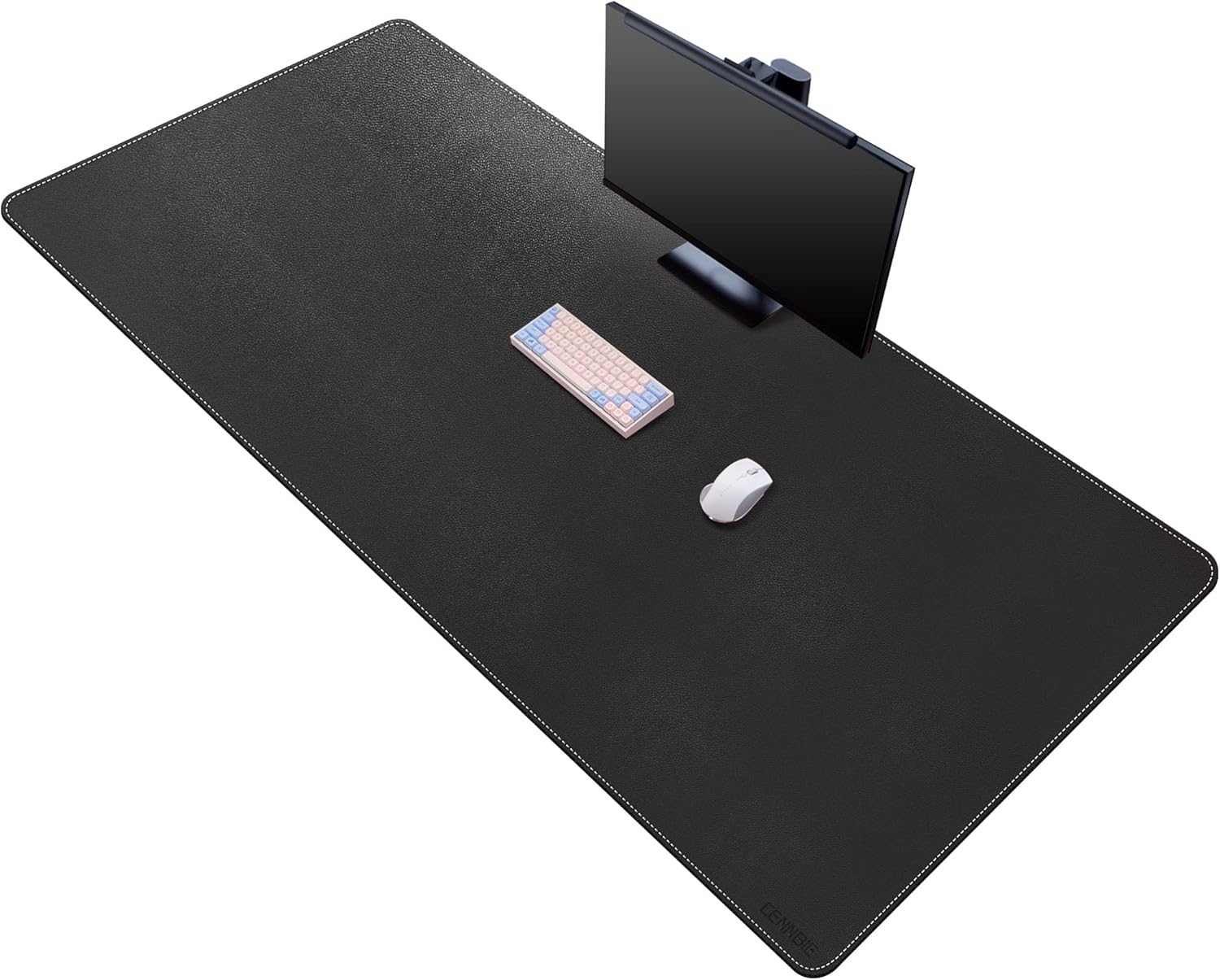 CENNBIE Leather Desk Mat, 63" x 31.4" Extra Large Desk Pad Blotter Protector, Extended Non-Slip Mouse Pad, Waterproof PU Leather Desk Mat on top of desks Large for Office and Home (Black) Black 63" x 31.4"