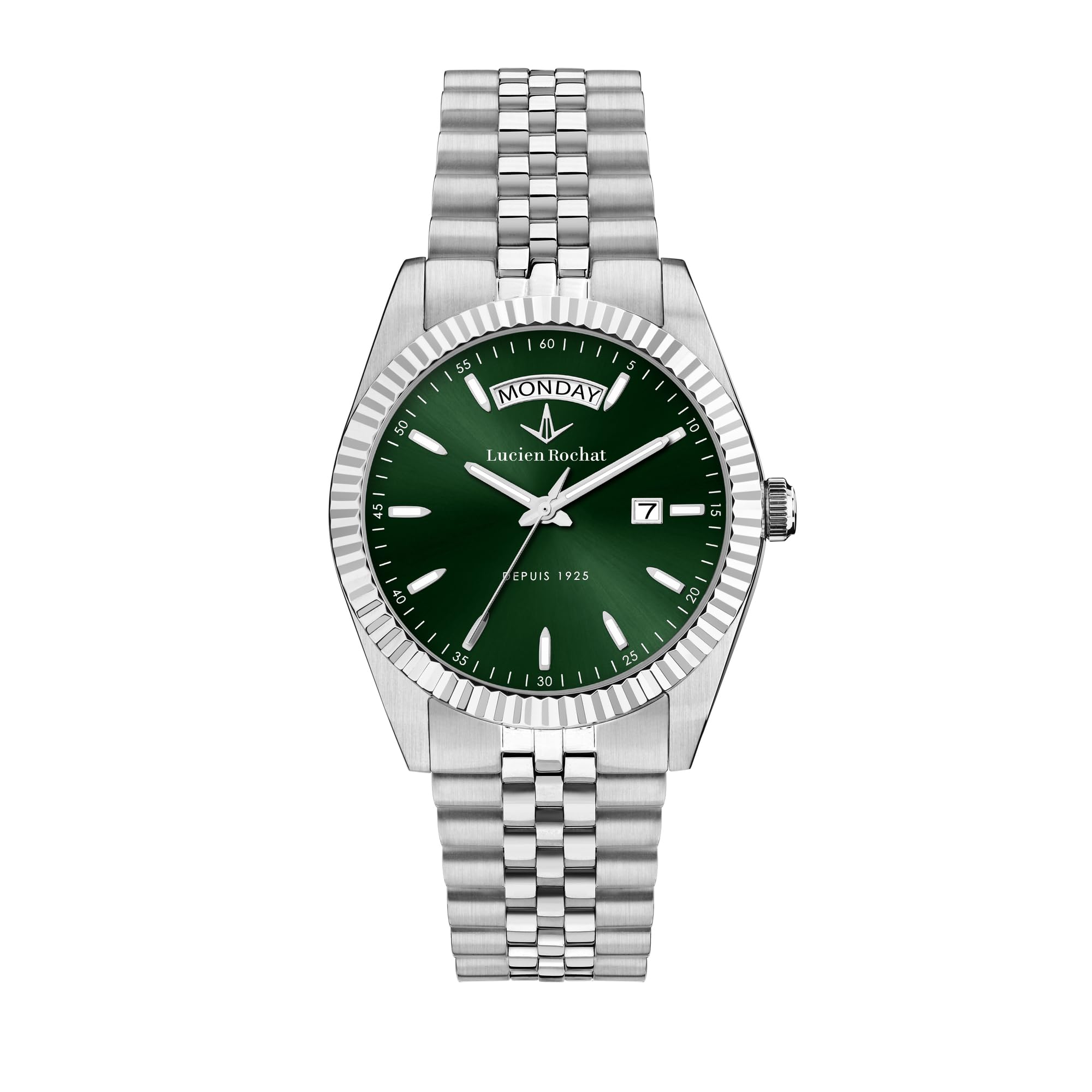 LUCIEN ROCHAT Reloj Hombre, Tiempo y Fecha, Analógico, 39 mm, Colección Bienne, Idea de Regalo