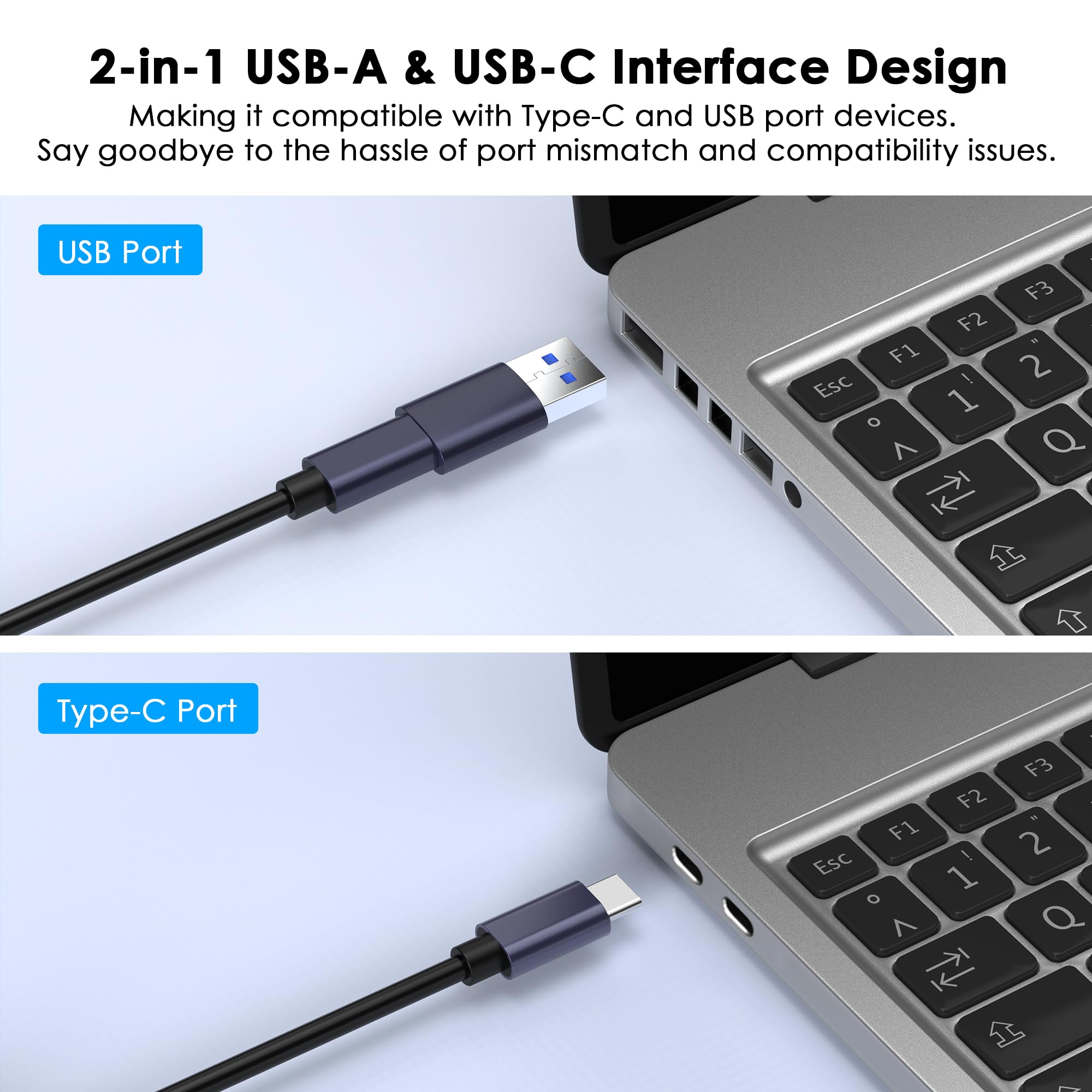 USB 3.0 Video Capture Card with PD 100W, Recording 4K, 1080P 60FPS, HDMI to USB-A/USB-C Capture Card with USB 3.0 Port for Quest 3, Switch, PS5/4, Camera, Xbox, Tablet PC
