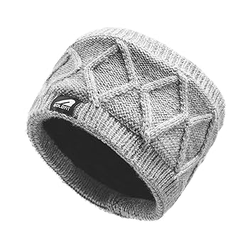 Boldfit Ear Muffs for Men Winter Unisex Ear Muffs for Women Headband Woolen Knitted Ear Cover For Winter Wear For Men Earmuffs Mens Winter Accessories Ear Caps For Winter For Cold Ear Warmer - Grey - image, photos