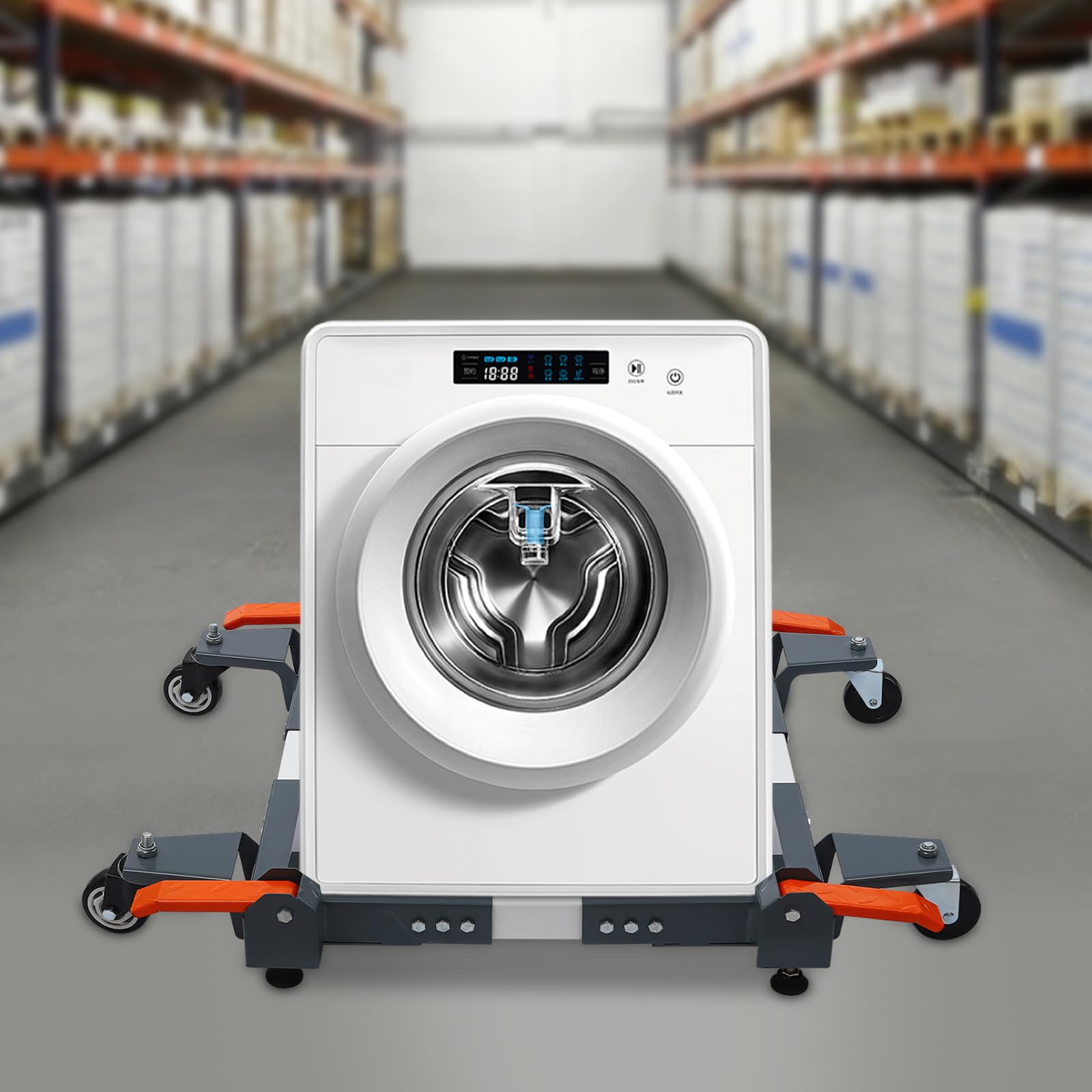 PIAOCAIYIN Universal Mobile Base, Heavy Duty Adjustable Mobile Base w/4 Wheels, 1500 Lbs Mobile Base for Shop Equipment Home Appliances Mechanical Devices, Grey