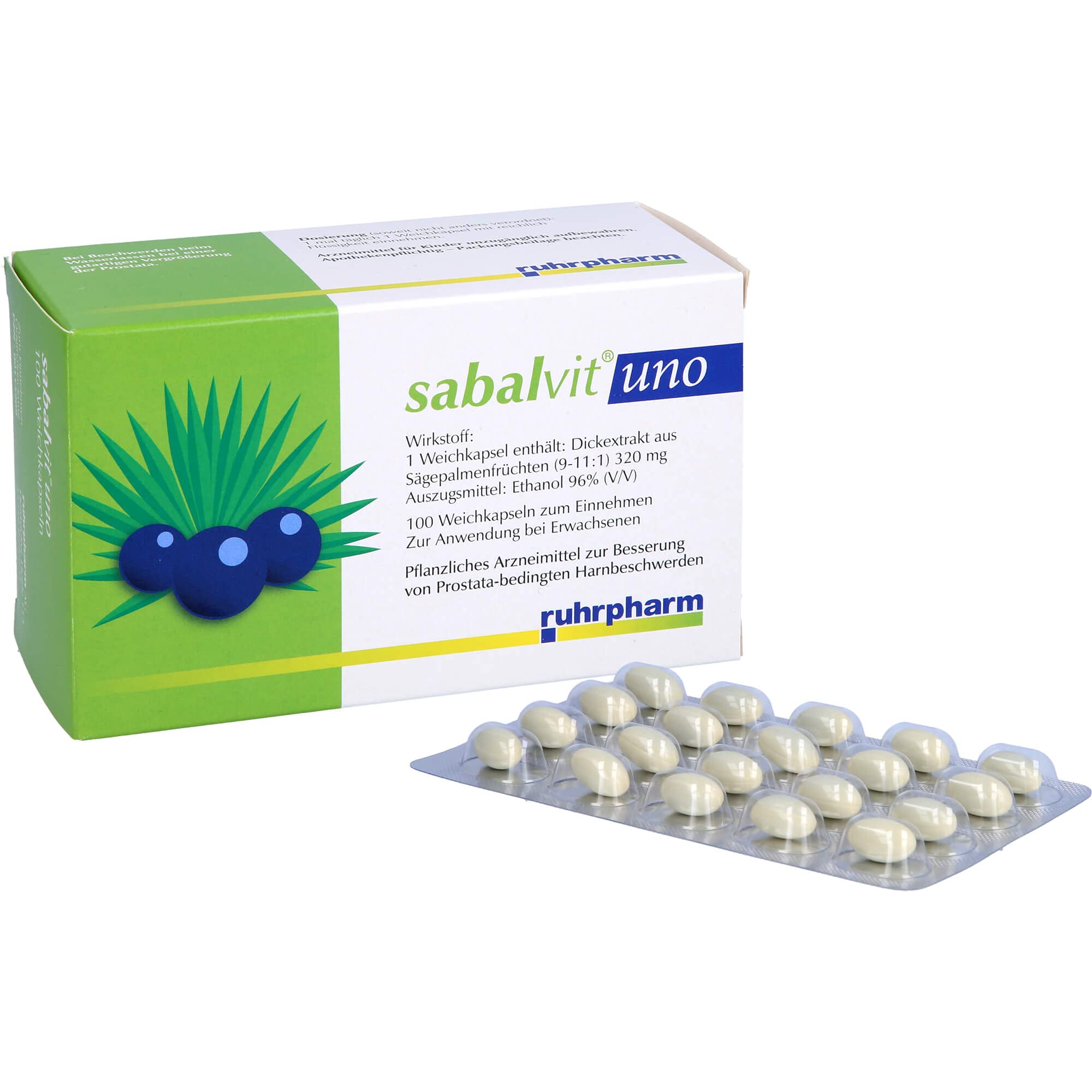 Sabalvit Uno, 100 Kps. [Sägepalmenfrucht-Dickextrakt 320 mg]