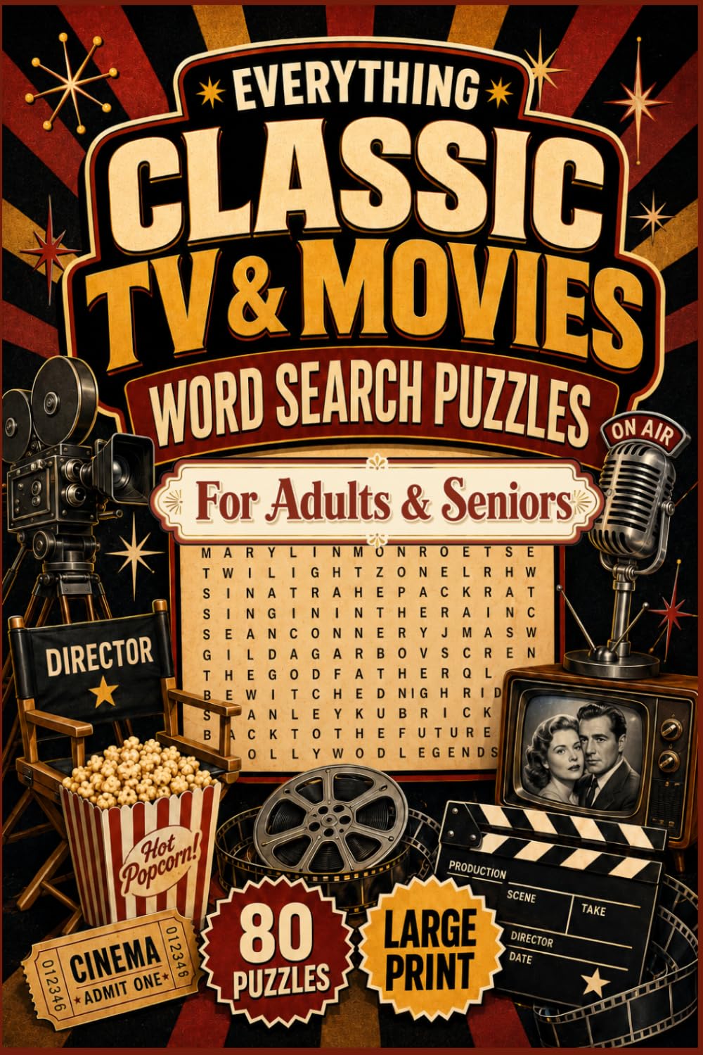 EVERYTHING CLASSIC TV & MOVIES WORD SEARCH PUZZLES: FOR ADULTS & SENIORS