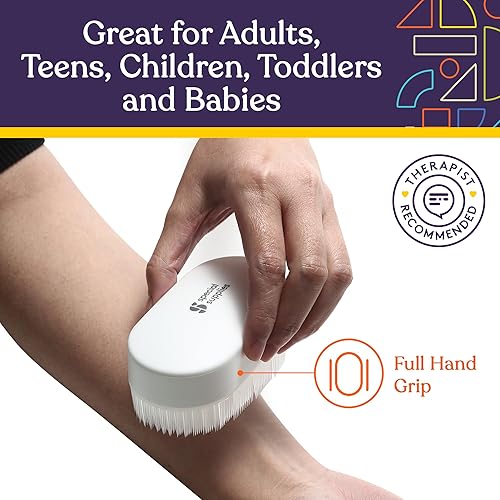 Miniatura 6 de Special Supplies Cepillo de terapia sensorial para cepillado ocupacional y sensorial, herramientas estimulantes y calmantes para niños y adultos,