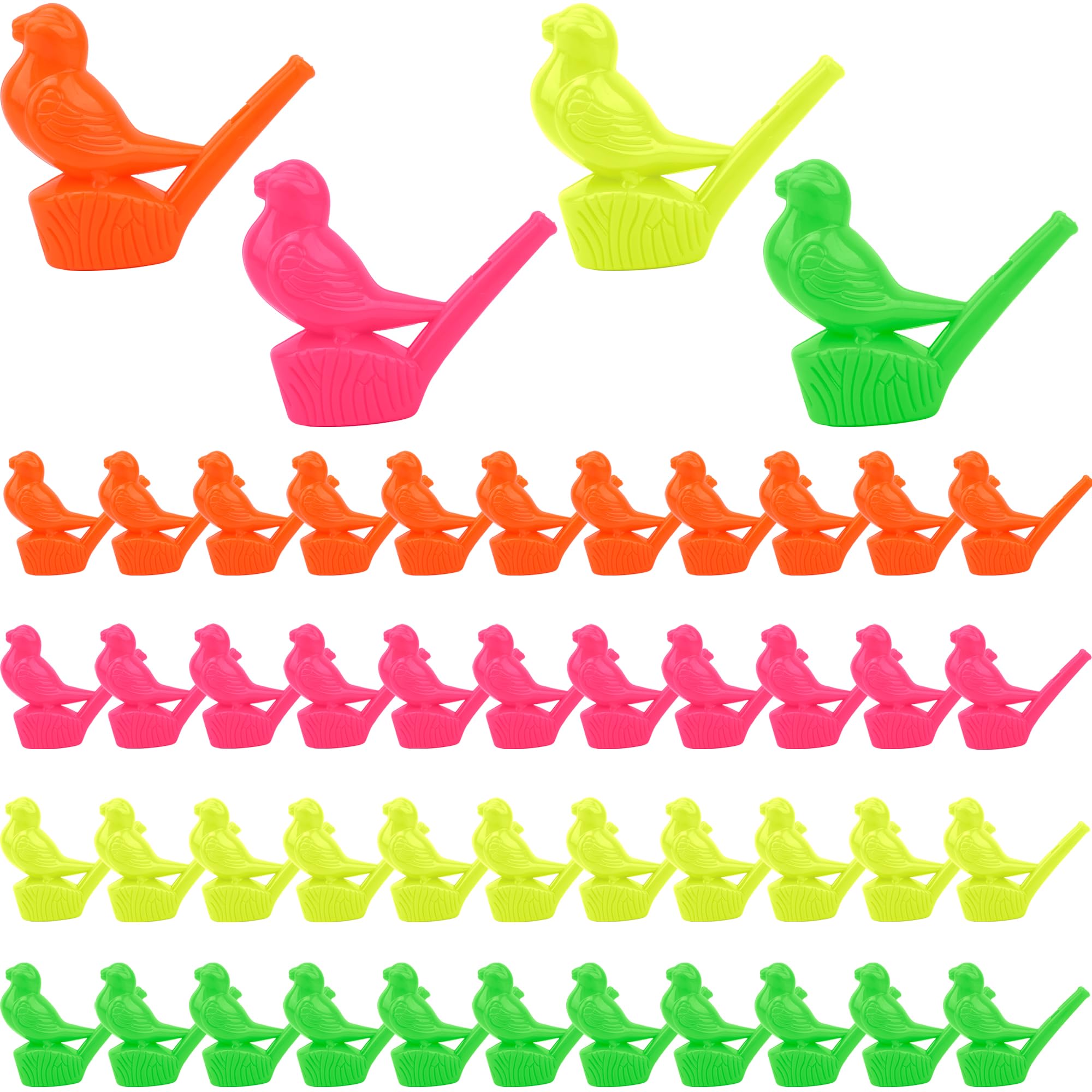 48 Pcs Plastic Bird Whistle Bird Water Whistle Bulk Novelty Water Warblers Whistle for Kids Adults Water Bath Party Games Favors Fun Musical