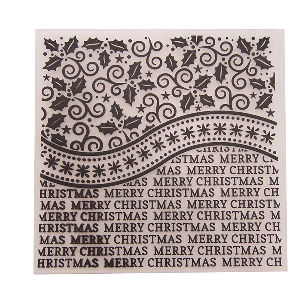 HDmirrorR Fafalloagrron Plastic Embossing Folder Template for DIY Scrapbook Photo Album Card Christmas