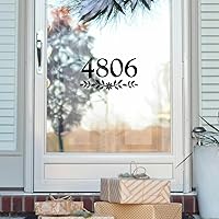 Vista 5 de Calcomanías troqueladas de números de buzón de 2 pulgadas, estilo rústico, flores, casa, número, dirección, letrero de puerta, calcomanías de vinilo