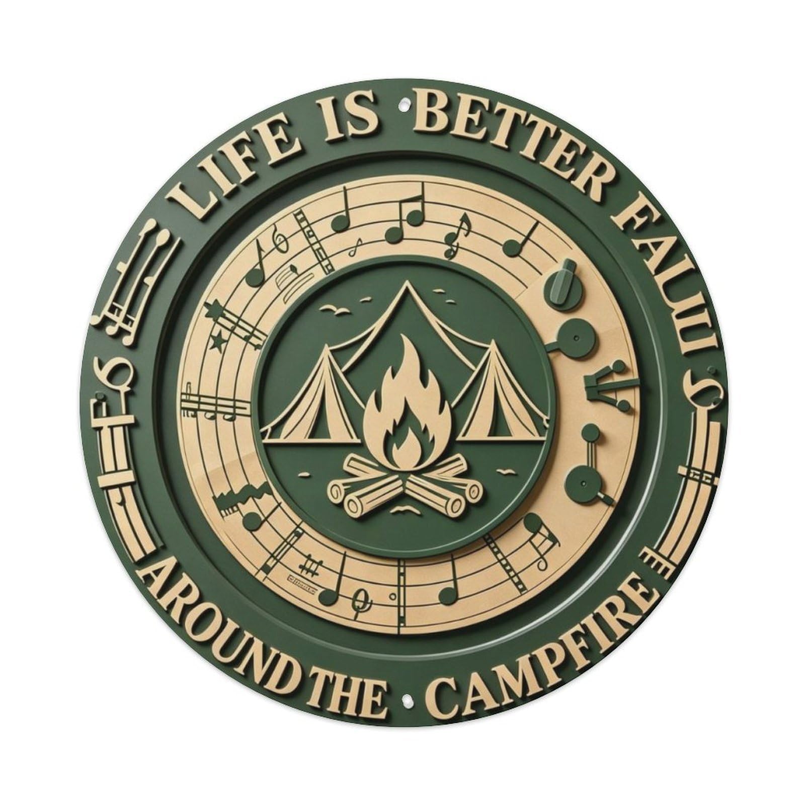 LIFE IS BETTER AROUND THE CAMPFIRE Metal Tin Sign Plaque