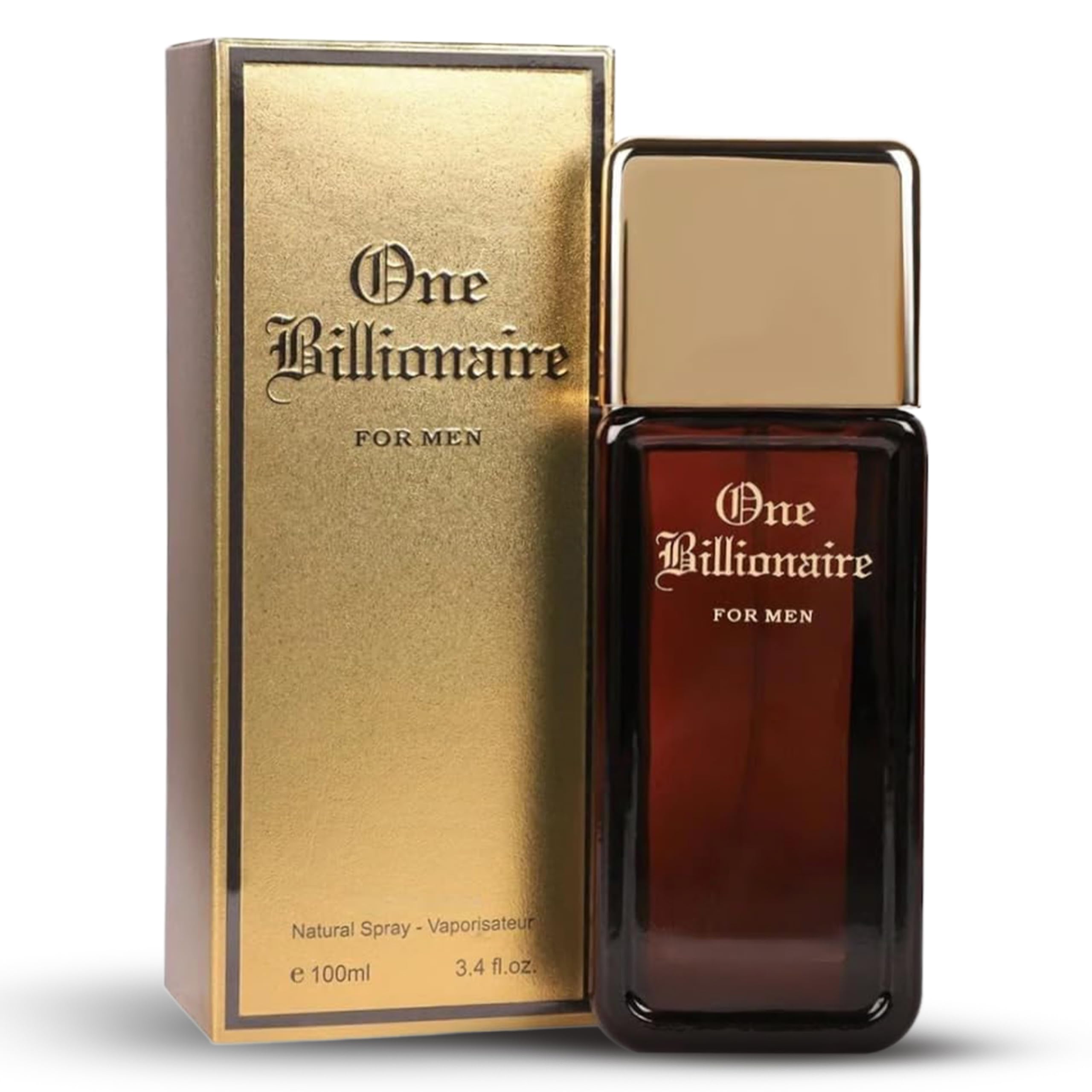 One Billionaire Noir Eau de Toilette for Men - Long Lasting Fresh Spicy Cologne Spray - Masculine Fragrance